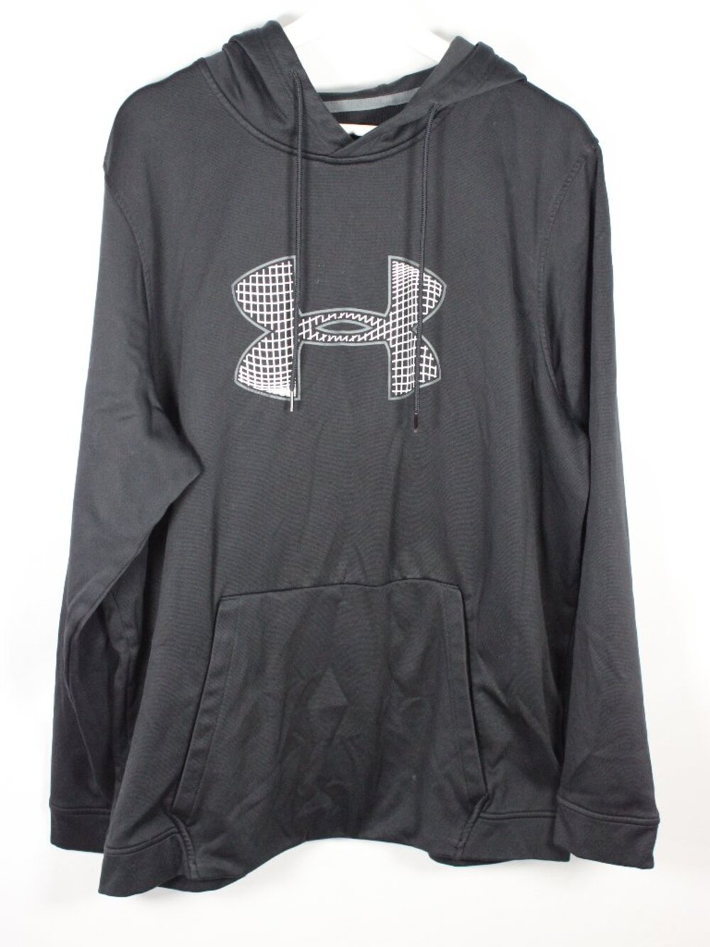 Under Armour Black Hoodie Sweatshirt Size 2XL Pullover Loose Logo Pocket Hood